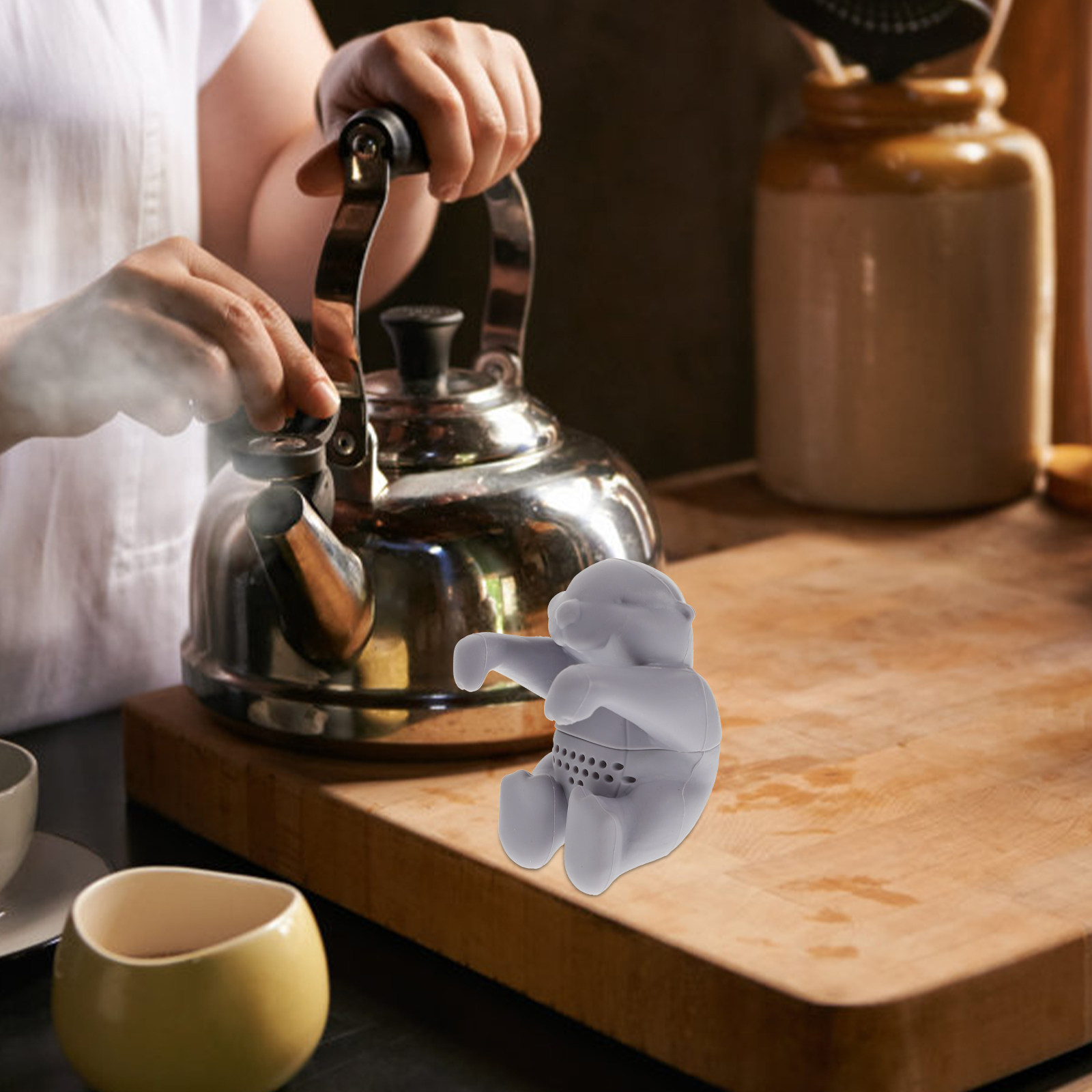 Kitchen Gadgets To Gift - مصفاة شاي سيليكون على شكل ورقة