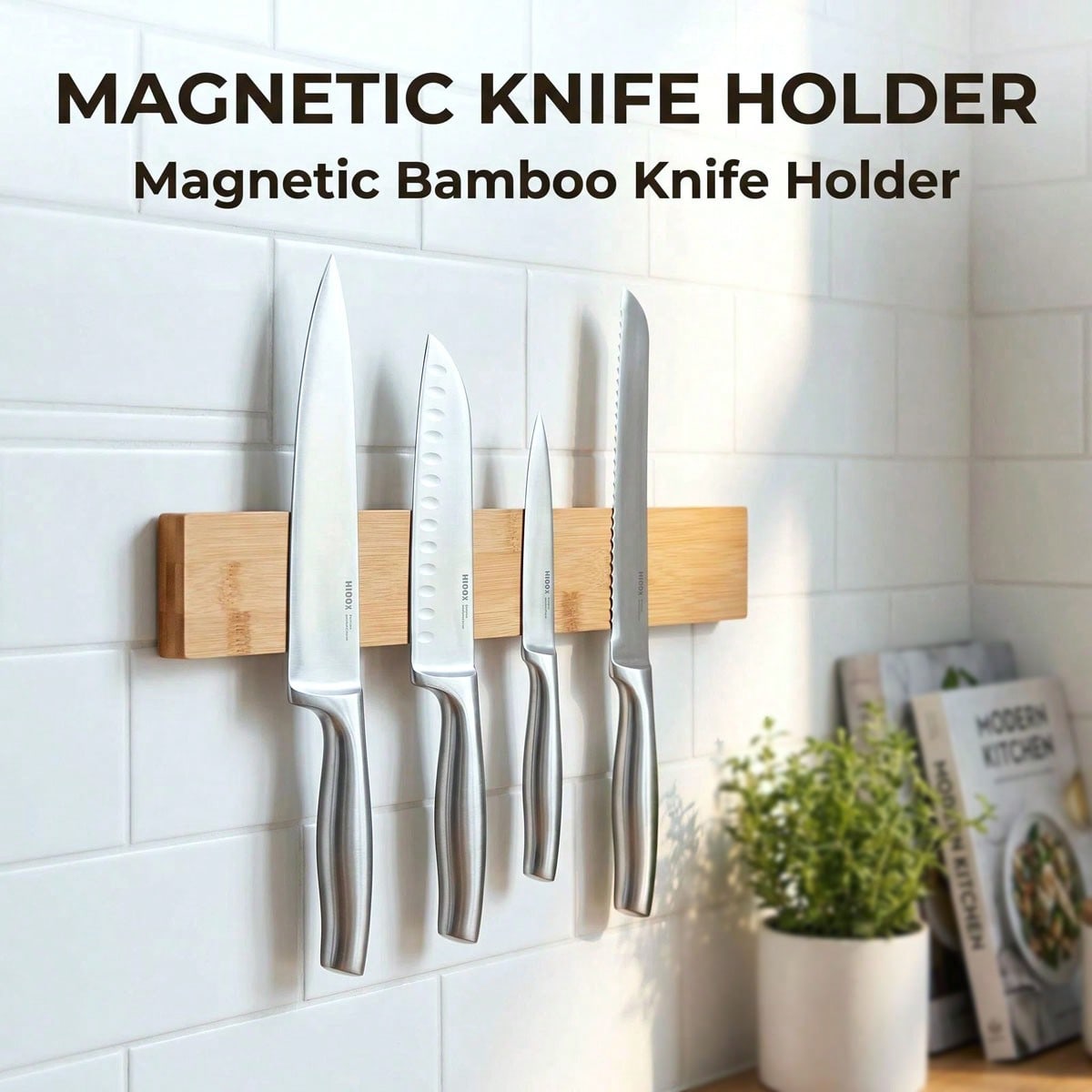 Magnetic Knife Strip - حامل سكاكين مغناطيسي بقوة مغناطيسية فائقة،