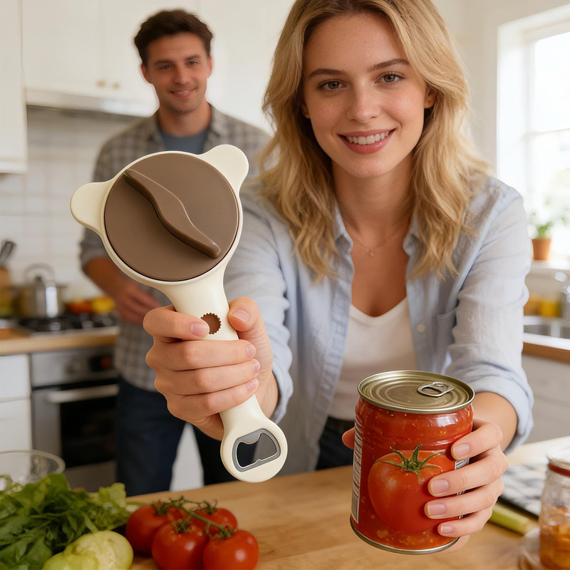 Kitchen Helper Gadgets - فتاحة زجاجات بمقبض طويل مانع للانزلاق،