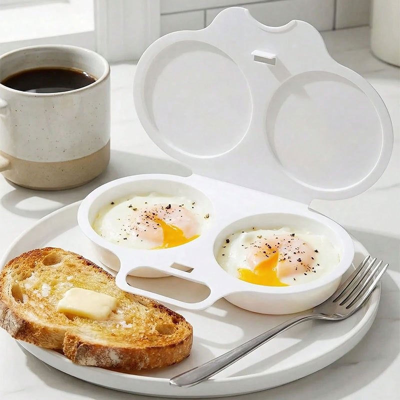 Kitchen Gadgets To Gift - صندوق طهي البيض بالبخار في الميكروويف،