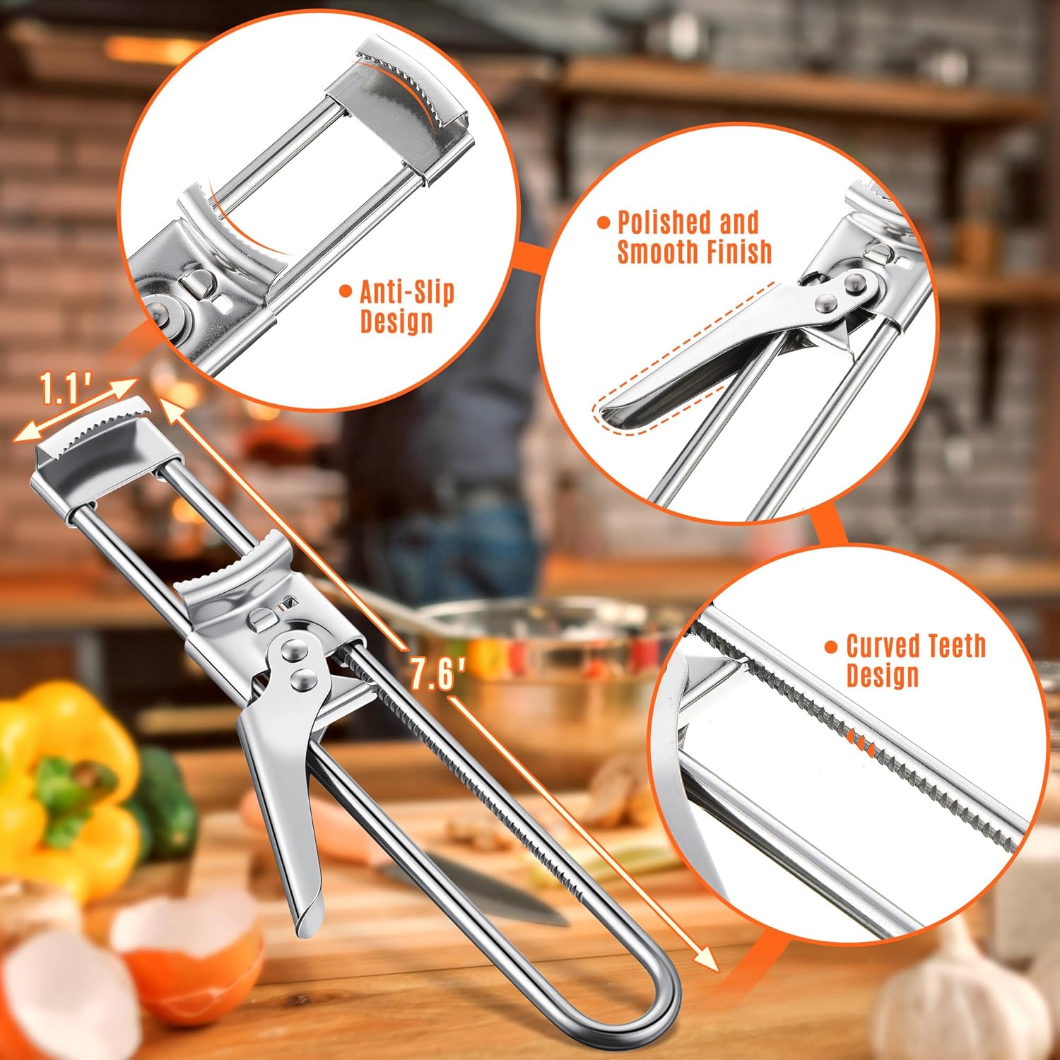 فتاحة جرة من الفولاذ المقاوم ل - مراجعة Kitchen Gadgets Jar Openers وسعره